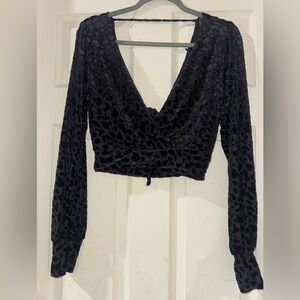 Windsor Black Animal Print Blouse